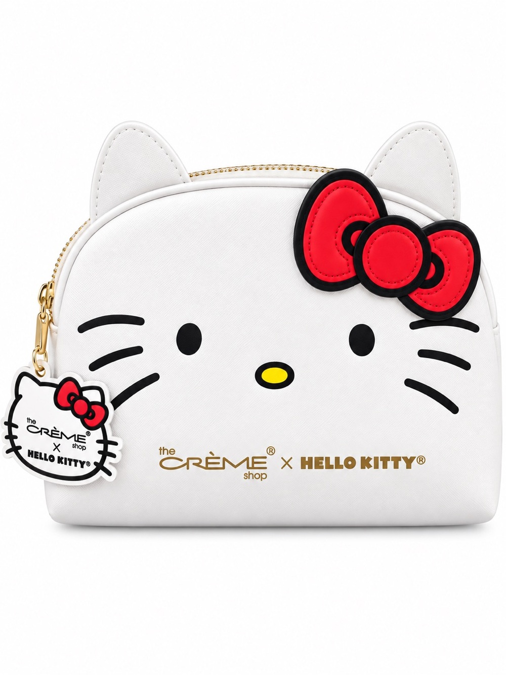 The Crème Shop x Hello Kitty White Cosmetic Bag with Red Bow